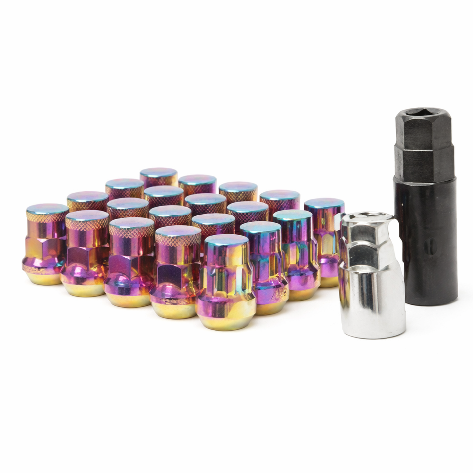 Wheel Mate Muteki SR35 Close End Lug Nuts w/ Lock Set - Neon 12x1.25 35mm Wheel Mate WHM32925NP