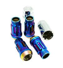 Load image into Gallery viewer, Wheel Mate Muteki SR45R Lug Nut Kit Lock Set 12x1.50 45mm - Burned Blue Neon - Black Ops Auto Works