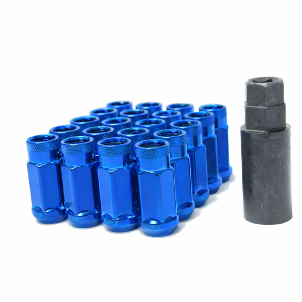 Wheel Mate Muteki SR48 Open End Locking Lug Nut Set of 4 - Blue 12x1.25 48mm Wheel Mate WHM32901U