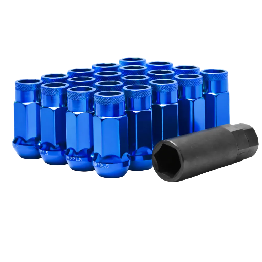 Wheel Mate Muteki SR48 Open End Locking Lug Nut Set of 4 - Blue 12x1.50 48mm Wheel Mate WHM32902U