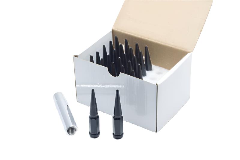 Wheel Mate Spiked Lug Nuts Set of 24 - Black 14x1.50 - Black Ops Auto Works