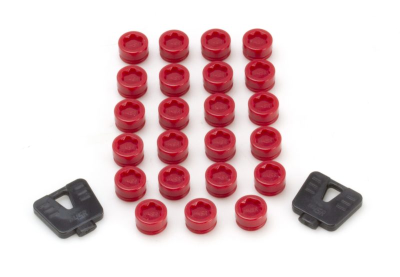 Wheel Mate SR45R Caps Set of 20 - Red - Black Ops Auto Works