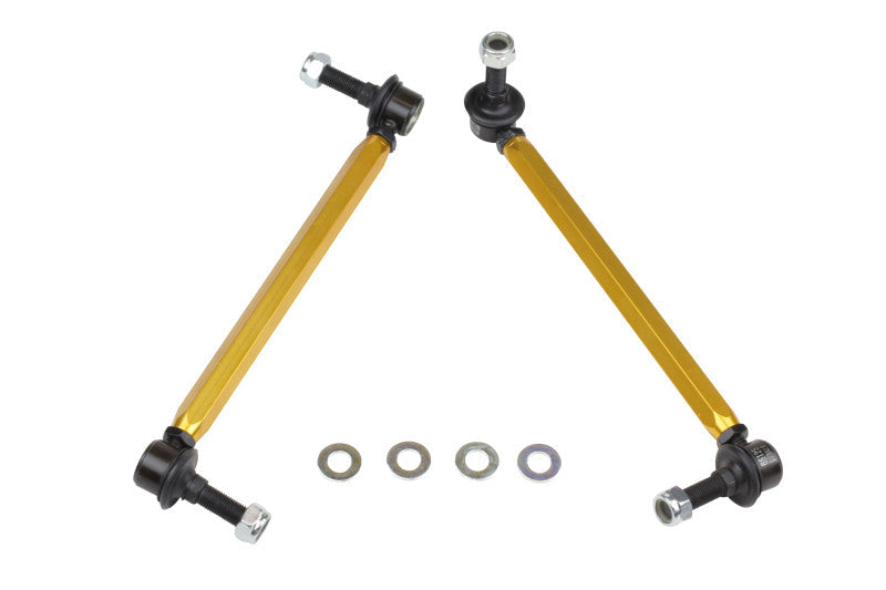 Whiteline-Whiteline 05+ Mustang Coupe 8cyl (Inc Shelby GT/ GT500) Front Swaybar Link Kit H/Duty Adj Steel Ball