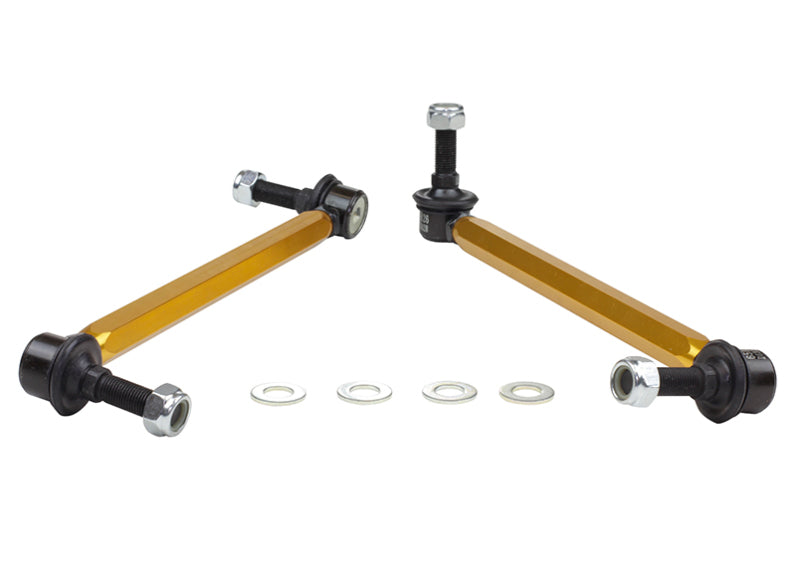 Whiteline-Whiteline 05+ Mustang Coupe 8cyl (Inc Shelby GT/ GT500) Front Swaybar Link Kit H/Duty Adj Steel Ball