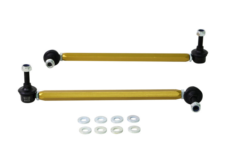 Whiteline-Whiteline 06/05+ Ford Focus LS / 05/09+ Mazda 3 BK Front Swaybar Link Kit H/Duty Adj Steel Ball