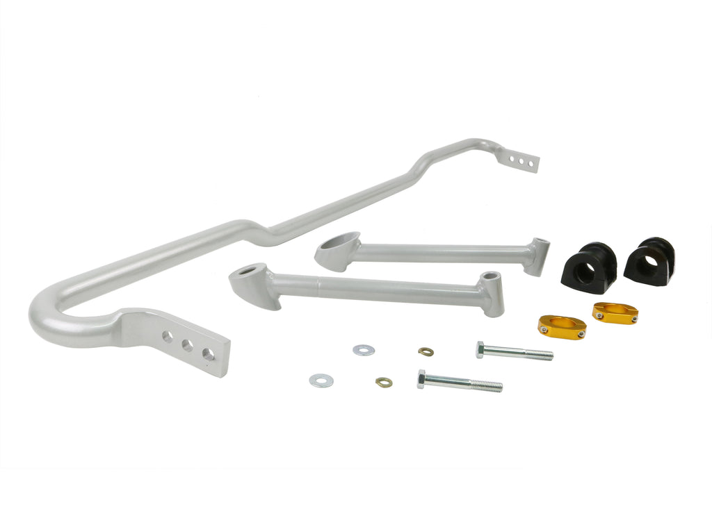 Whiteline-Whiteline 08+ Subaru WRX Hatch / 08-09 Subaru STi Rear 24mm Swaybar-XX heavy duty Blade adjustable