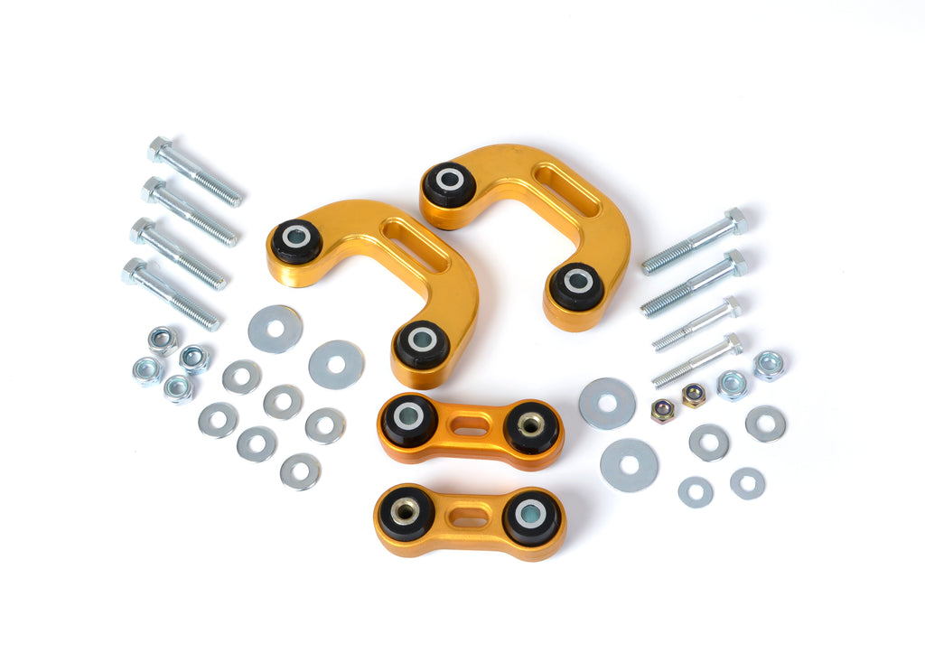 Whiteline-Whiteline 93-00 & 03-07 Subaru Impreza Non-Turbo Front&Rear Sway bar link conv kit - extra h/d alloy