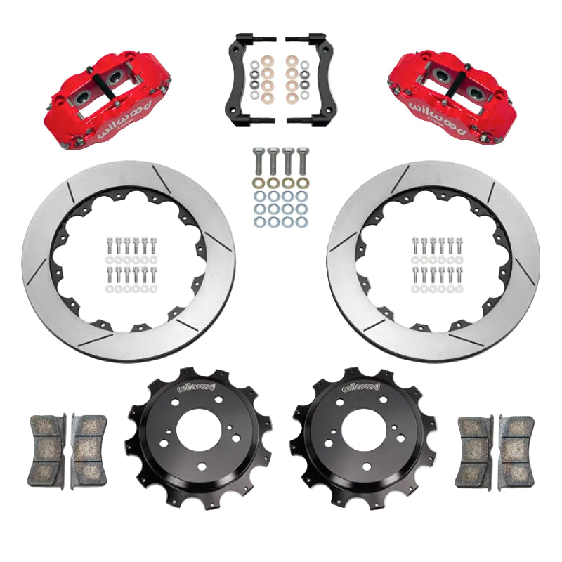 Wilwood Superlite 4R rear big brake kit full view red