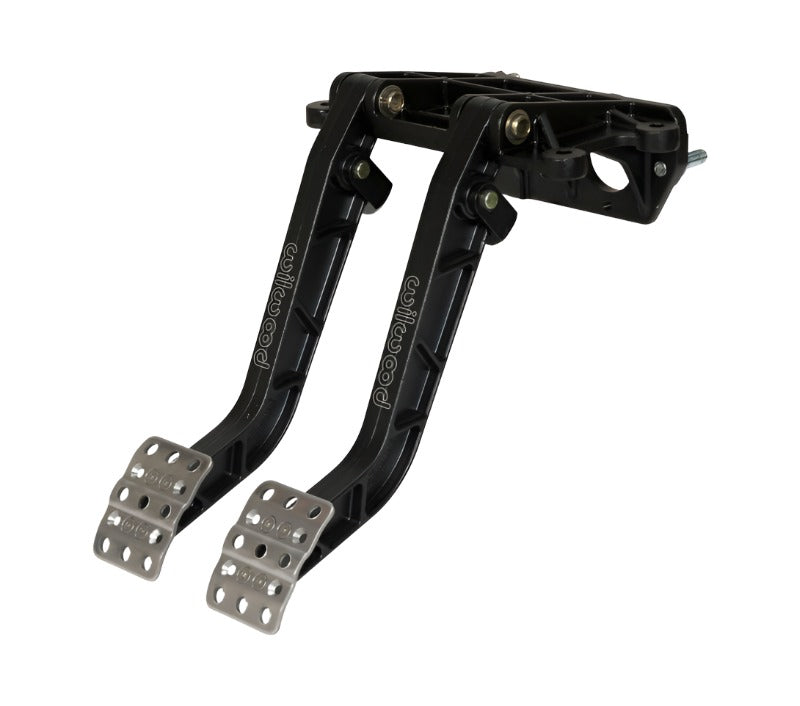 Wilwood Wilwood Adjustable-Tandem Dual Pedal - Brake / Clutch - Fwd. Swing Mount - 6.25:1 - Black E-Coat