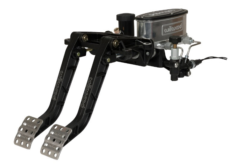 Wilwood Wilwood Adjustable-Tandem Dual Pedal - Brake / Clutch - Fwd. Swing Mount - 6.25:1 - Black E-Coat