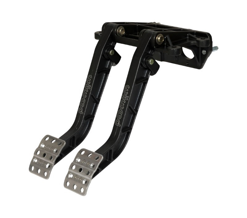 Wilwood Wilwood Adjustable-Tandem Dual Pedal - Brake / Clutch - Fwd. Swing Mount - 7.0:1 - Black E-Coat