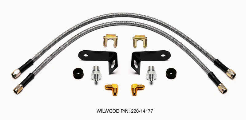 Wilwood Flexline Kit 20 inch -3 M10-1.0 BF 1/8 NPT 90 Degree - Wilwood 220-14177