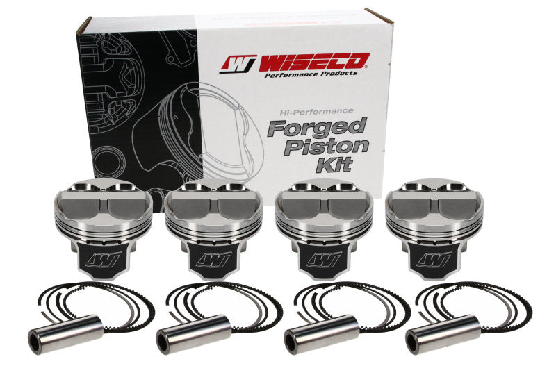 Wiseco Acura 4v Domed +8cc STRUTTED 86.5MM Piston Kit - Black Ops Auto Works