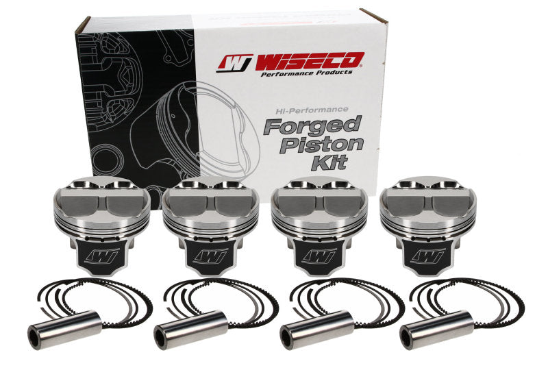 Wiseco Acura 4v Domed +8cc STRUTTED 88.0MM Piston Kit - Black Ops Auto Works