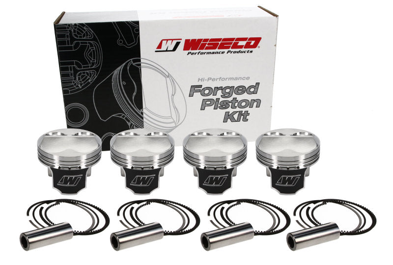 Wiseco Honda 4v DOME +6.5cc STRUTTED 87MM Piston Shelf Stock Kit - Black Ops Auto Works