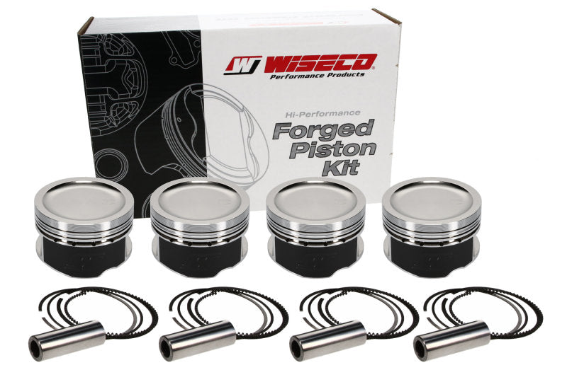 Wiseco Nissan SR20/SR20DET Turbo -12cc Dish 9.1:1 CR 87mm Piston Kit - Black Ops Auto Works
