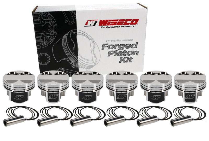 Wiseco Toyota 2JZGTE 3.0L 86mm STD Bore Asymmetric Skirt Piston Set - Black Ops Auto Works