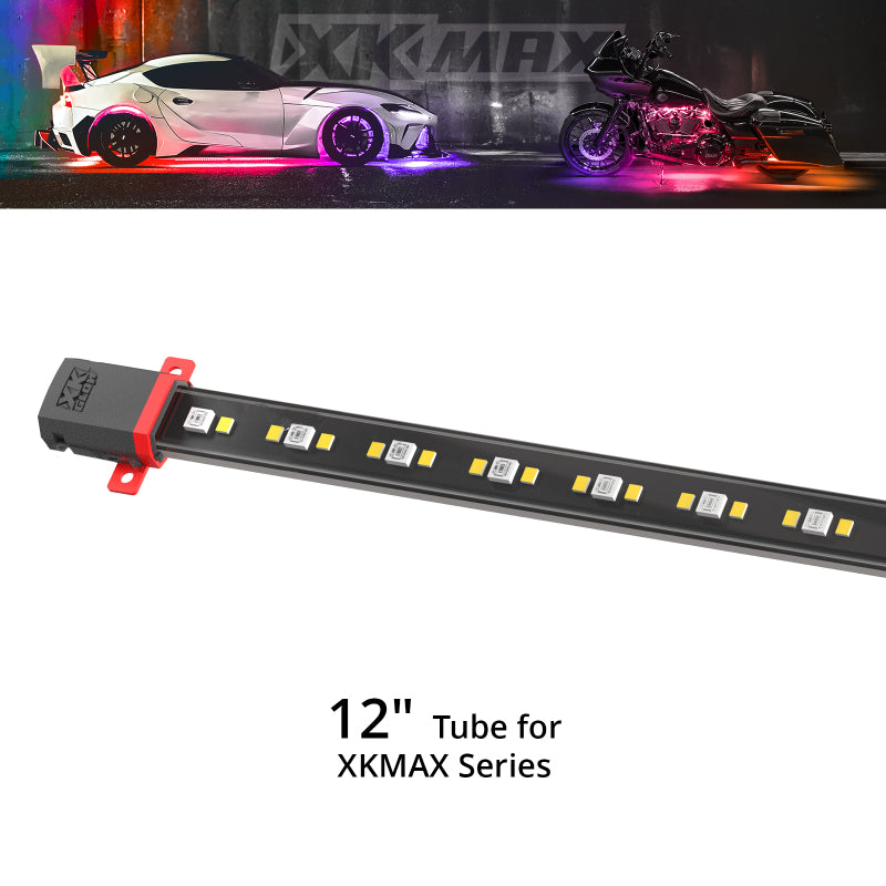 XK Glow addressable RGBW LED rock light pod with pure white LED for off-road lighting