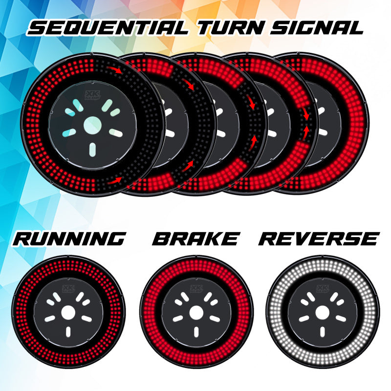 XK Glow RGBW spare tire light for Ford Bronco with Bluetooth app control