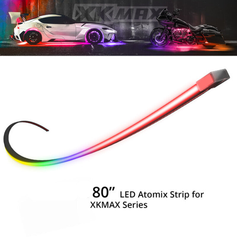 XK Glow passenger side 80 inch body gap trim strip for lifted and off-road vehicles