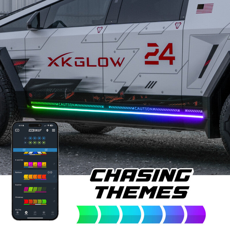 XK Glow XKGMX-BG-CT XKmax Body Gap LED Kit Tesla Cybertruck