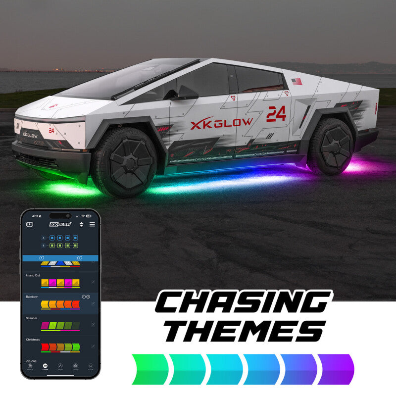 XK Glow XKGMX-CAR-CT XKmax Underglow Kit Tesla Cybertruck