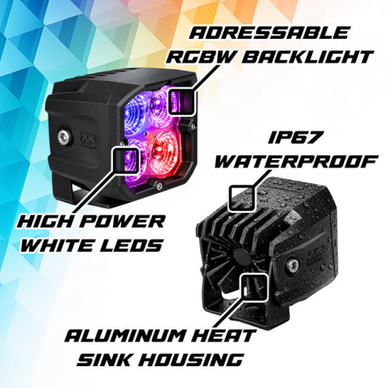 XKGlow XKGMX-CUBE-FO-KIT XKmax RGBW Cube Fog Beam Kit