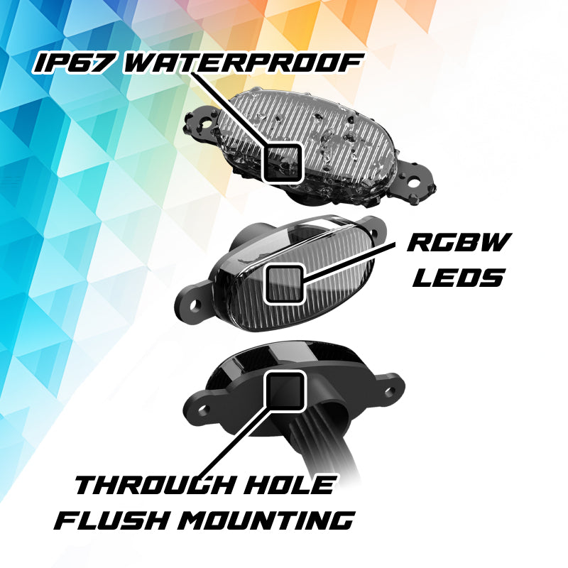XKmax RGBW color chasing grill lights for tactical custom vehicle lighting