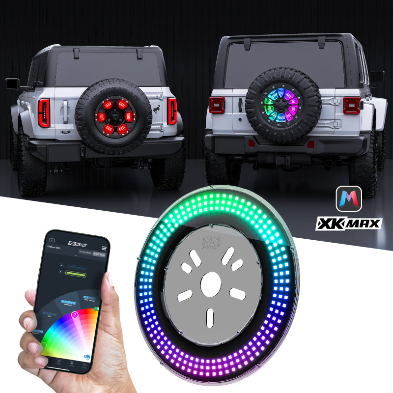 XKmax RGBW LED light for Ford Bronco spare tire and underbody lighting
