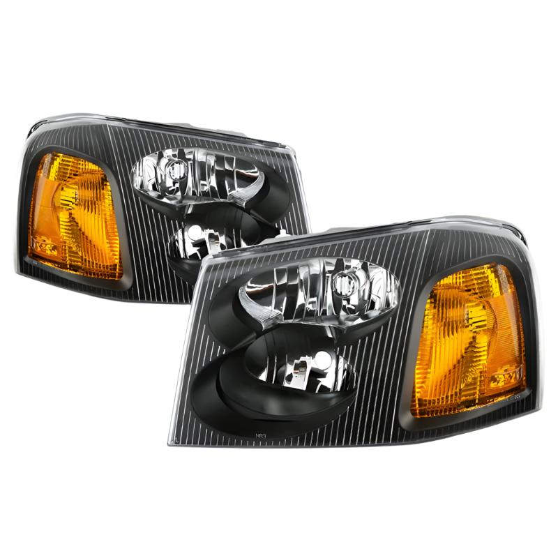 xTune 02-09 GMC Envoy OEM Style Headlights - Black (HD-JH-GEN02-AM-BK) - Black Ops Auto Works