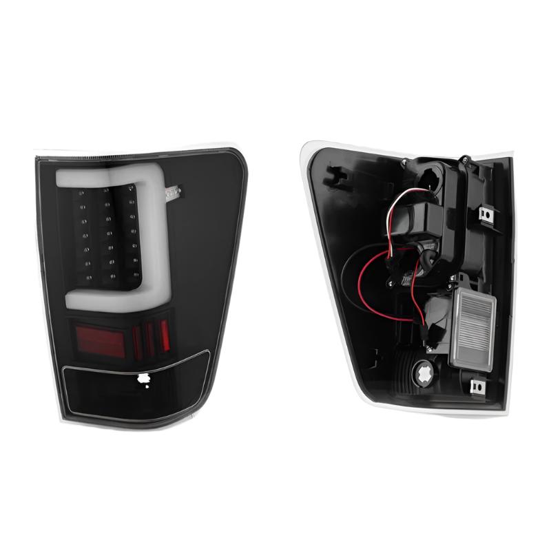 xTune 04-15 Nissan Titan Light Bar LED Tail Lights - Black (ALT-ON-NTI04-LBLED-BK) - Black Ops Auto Works