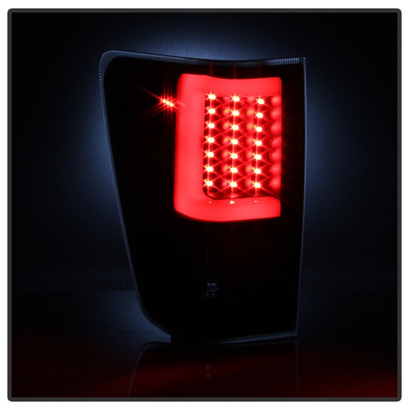 xTune 04-15 Nissan Titan Light Bar LED Tail Lights - Black (ALT-ON-NTI04-LBLED-BK) - Black Ops Auto Works