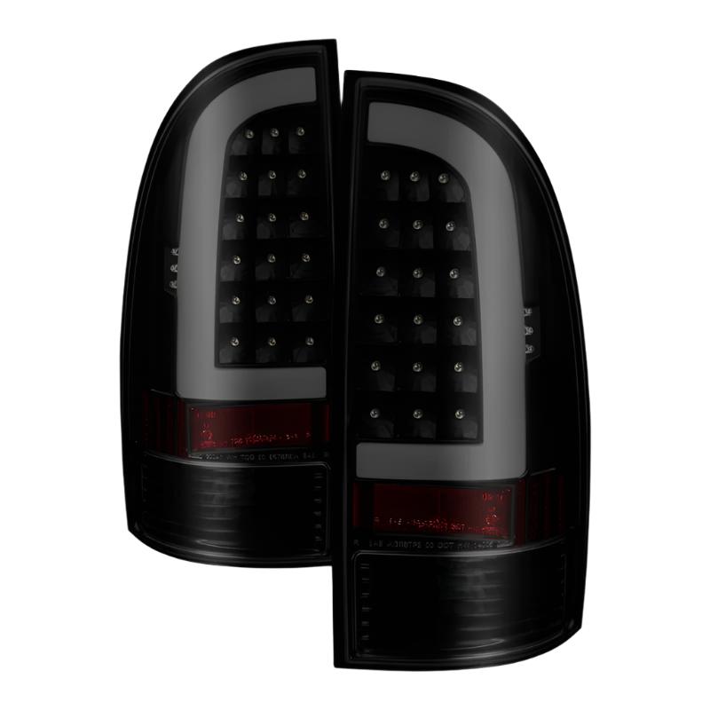 xTune 05-15 Toyota Tacoma (Excl LED Tail Lights) LED Tail Lights - Blk Smk (ALT-ON-TT05-LBLED-BSM) - Black Ops Auto Works