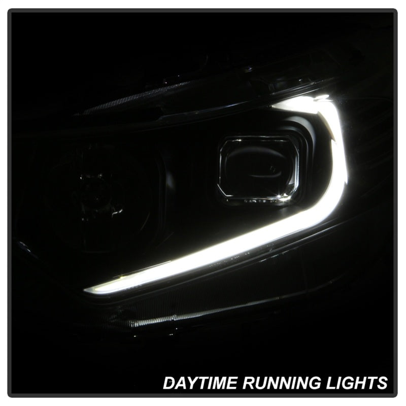 xTune 09-14 Acura TSX Projector Headlights - Light Bar DRL - Black (PRO-JH-ATSX09-LB-BK) - Black Ops Auto Works