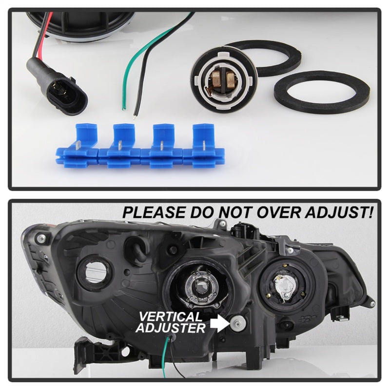 xTune 09-14 Acura TSX Projector Headlights - Light Bar DRL - Black (PRO-JH-ATSX09-LB-BK) - Black Ops Auto Works