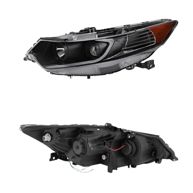 xTune 09-14 Acura TSX Projector Headlights - Light Bar DRL - Black (PRO-JH-ATSX09-LB-BK) - Black Ops Auto Works