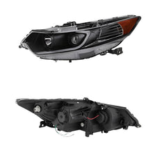 Load image into Gallery viewer, xTune 09-14 Acura TSX Projector Headlights - Light Bar DRL - Black (PRO-JH-ATSX09-LB-BK) - Black Ops Auto Works