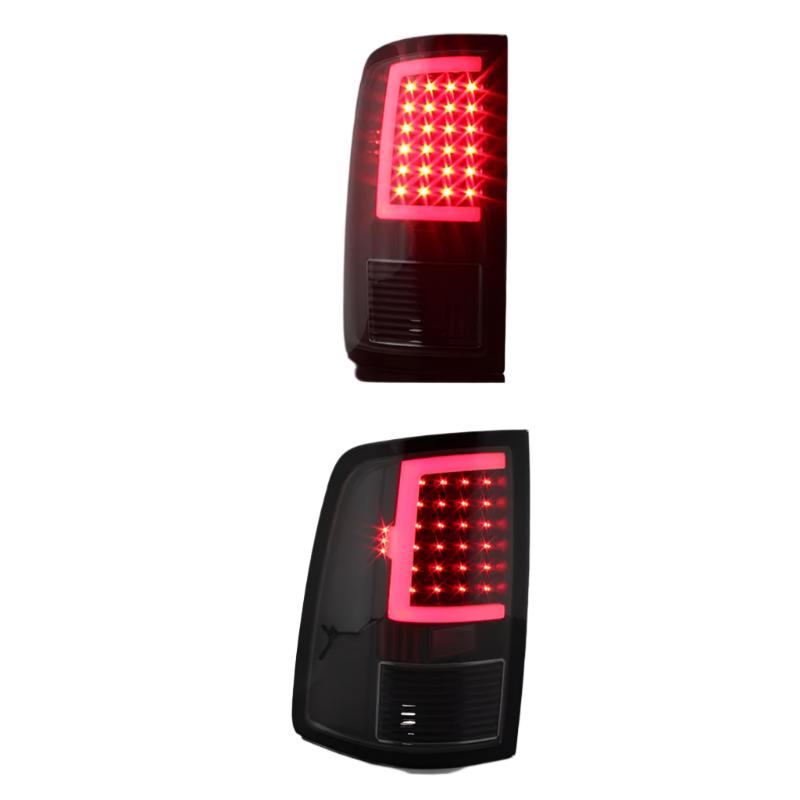 xTune 09-18 Dodge Ram 1500 LED Tail Lights - Black Smoke (ALT-ON-DR09-LBLED-BSM) - Black Ops Auto Works