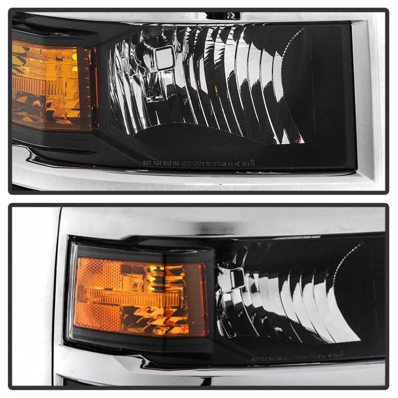 xTune 14-15 Chevy Silverado 1500 (New Body) OEM Style Headlights w/Trim - Blk (HD-JH-CS14-CC-BK) - Black Ops Auto Works