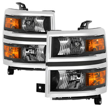 Load image into Gallery viewer, xTune 14-15 Chevy Silverado 1500 (New Body) OEM Style Headlights w/Trim - Blk (HD-JH-CS14-CC-BK) - Black Ops Auto Works