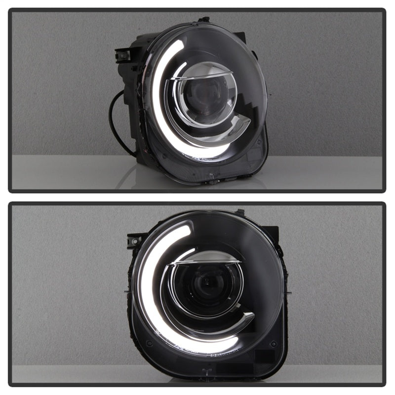 xTune 15-17 Jeep Renegade Light Bar DRL Projector Headlights -Black (PRO-JH-JREN-LBDRL-BK) - Black Ops Auto Works
