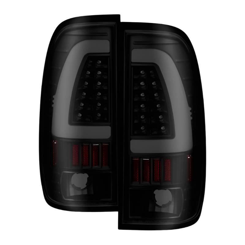 xTune 97-03 Ford F-150 Light Bar LED Tail Lights - Black Smoke (ALT-ON-FF15097-LBLED-BSM) - Black Ops Auto Works