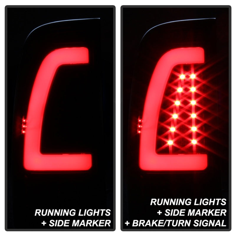 xTune 97-03 Ford F-150 Light Bar LED Tail Lights - Black Smoke (ALT-ON-FF15097-LBLED-BSM) - Black Ops Auto Works