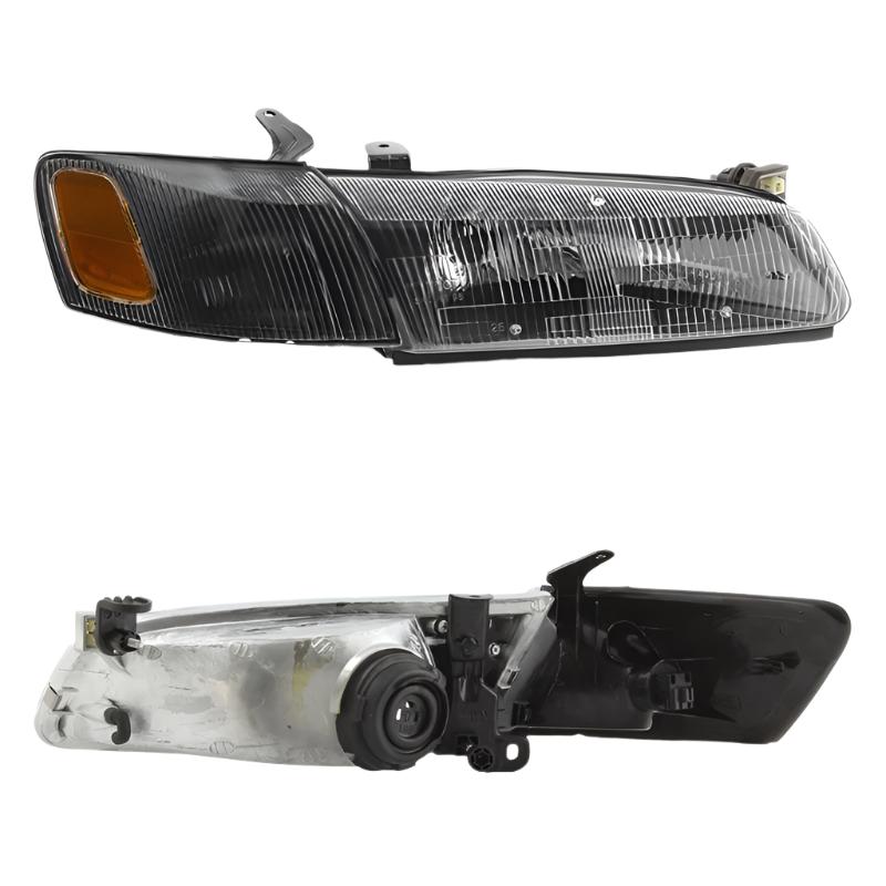 xTune 97-99 Toyota Camry 4pc OEM Style Headlights w/Corner Lights - Black (HD-JH-TCAM97-SET-BK) - Black Ops Auto Works