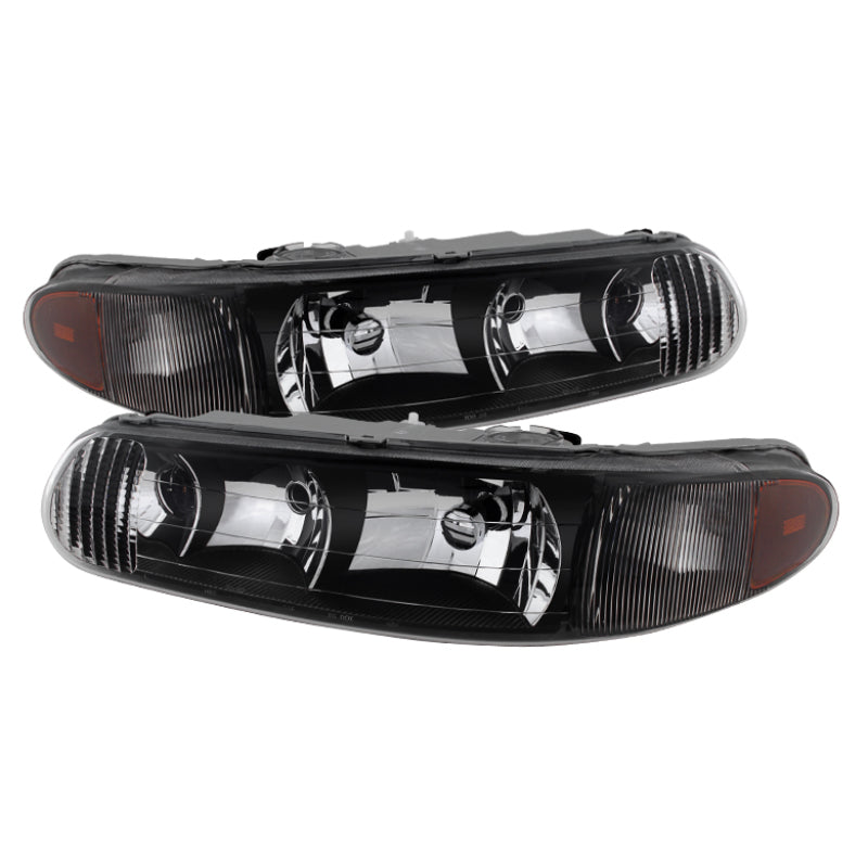 Xtune Buick Century 97-05 Regal 97-04 Crystal Headlights Black HD-JH-BUCEN97-AM-BK - Black Ops Auto Works