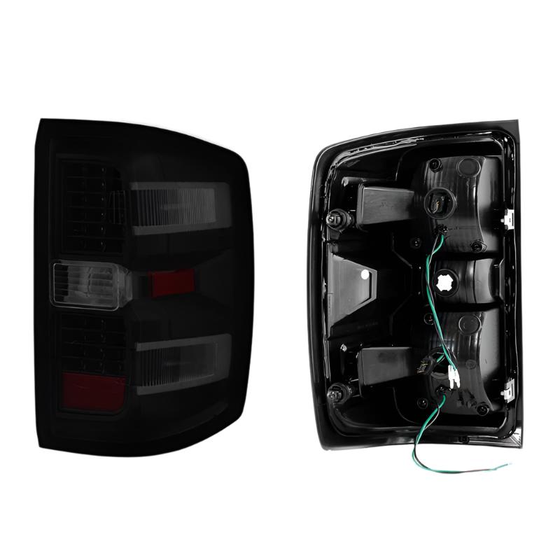 xTune Chevy 1500 14-16 / Silverado 2500HD/3500HD LED Tail Lights - Black Smoked ALT-JH-CS14-LED-BSM - Black Ops Auto Works