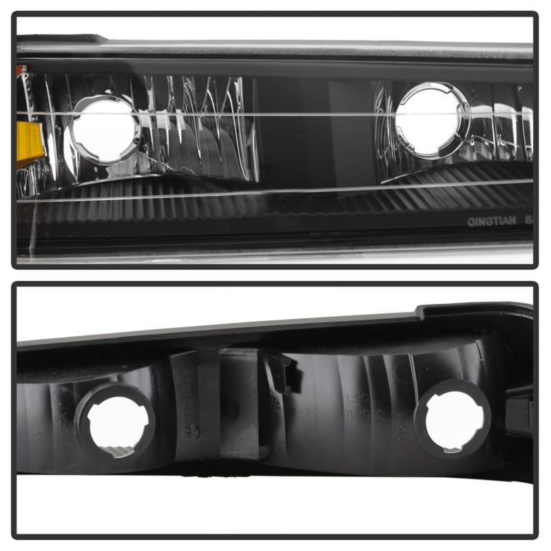 Xtune Chevy Colorado 04-12 OEM Headlights w/ Bumper Lights Black HD-JH-CCOL04-SET-BK - Black Ops Auto Works