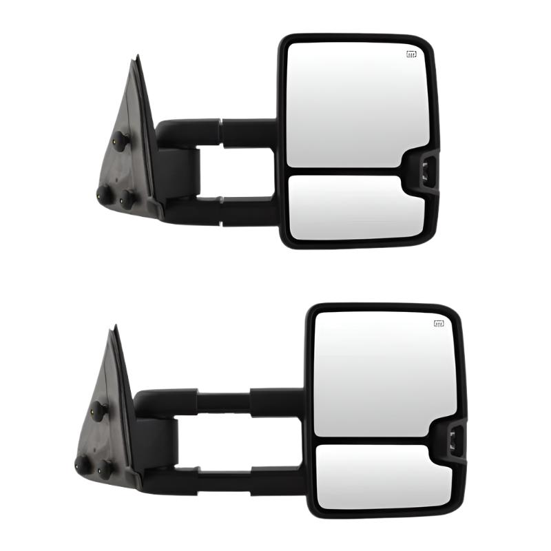 xTune Chevy Silverado 03-06 G2 Heated Smoke LED Signal Telescoping Mirrors MIR-CS03S-G2-PWH-SM-SET - Black Ops Auto Works