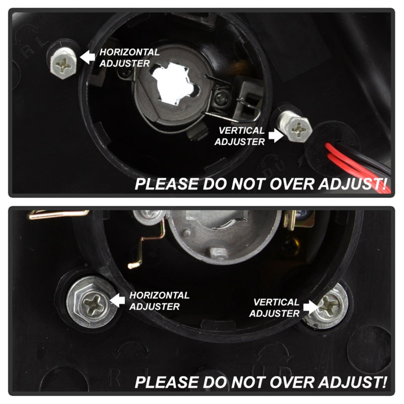 xTune Chevy Silverado 03-06 Projector Headlights 4pcs - LED Halo - Black PRO-JH-CSIL03-SET-BK-Headlights-SPYDER-887769036774-