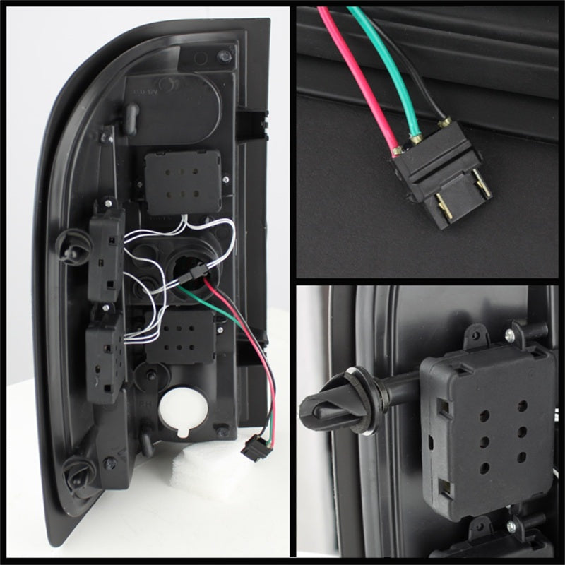 Xtune Chevy Silverado 07-13 LED Tail Lights Black ALT-JH-CS07-LED-BK - Black Ops Auto Works